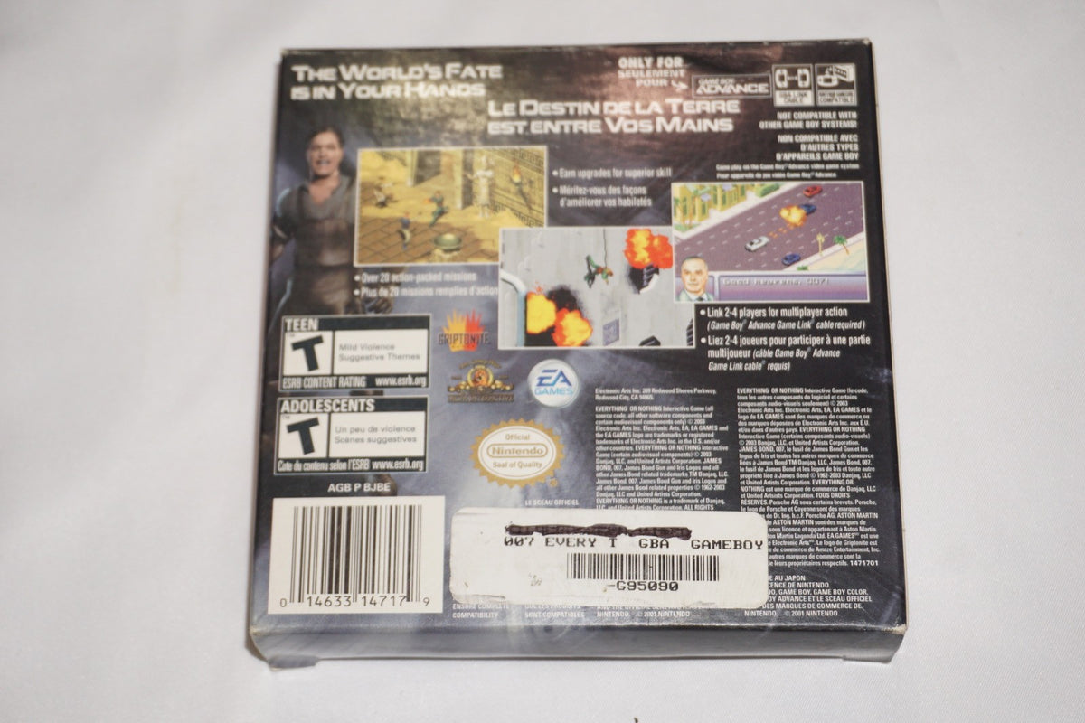 007 Everything or Nothing (Nintendo Game Boy Advance GBA) Complete in Box CIB