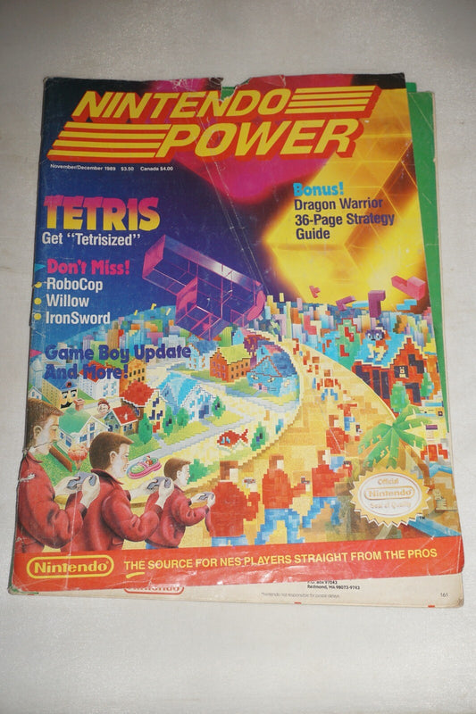 November/December 1989 Tetris Nintendo Power Magazine #5 Map Guide