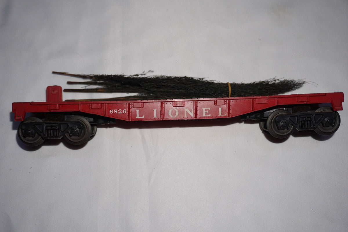 Lionel O-Gauge Post-War Flat Car with Christmas Trees #6826 with Box