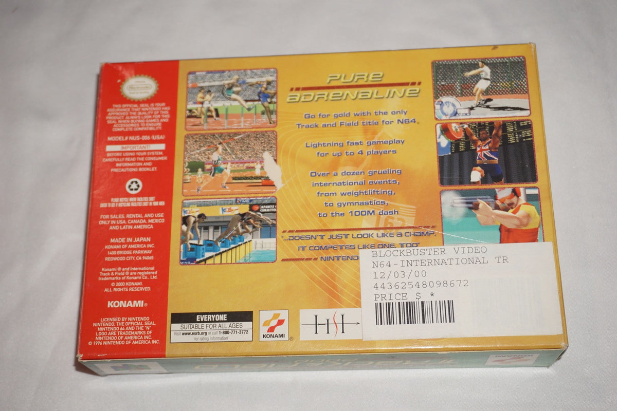 International Track & Field 2000 (Nintendo 64 N64) Complete in Box CIB