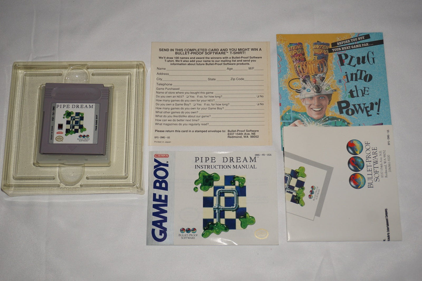 Pipe Dream (Nintendo Game Boy Gameboy) Complete in Box w/ Reg CIB