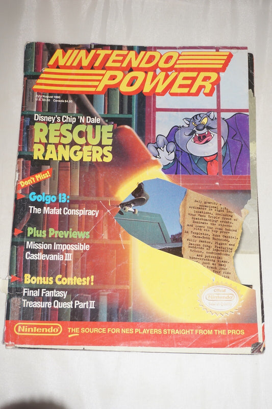 July/August 1990 Chip N Dale Nintendo Power Magazine #6