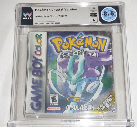 Pokemon Crystal Misprint (Nintendo Game Boy Color Gameboy) CGC 8.5 A NEW Sealed