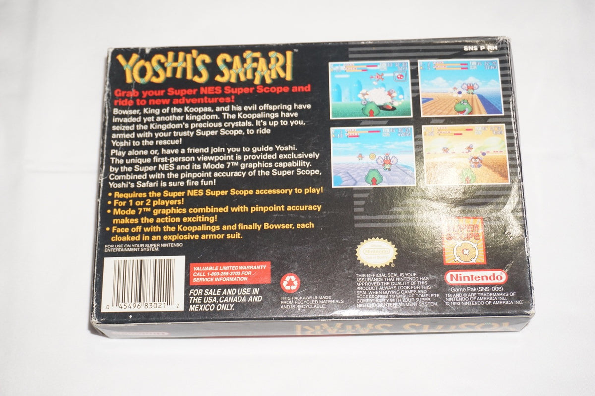 Yoshi's Safari (Super Nintendo SNES) Complete in Box CIB
