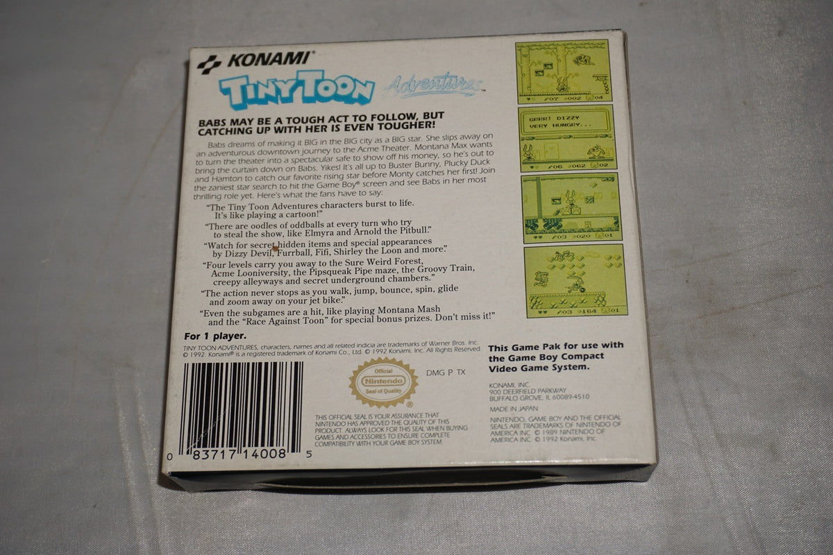 Tiny Toon Adventures Bab's Big Break (Gameboy Game Boy GB) Complete CIB