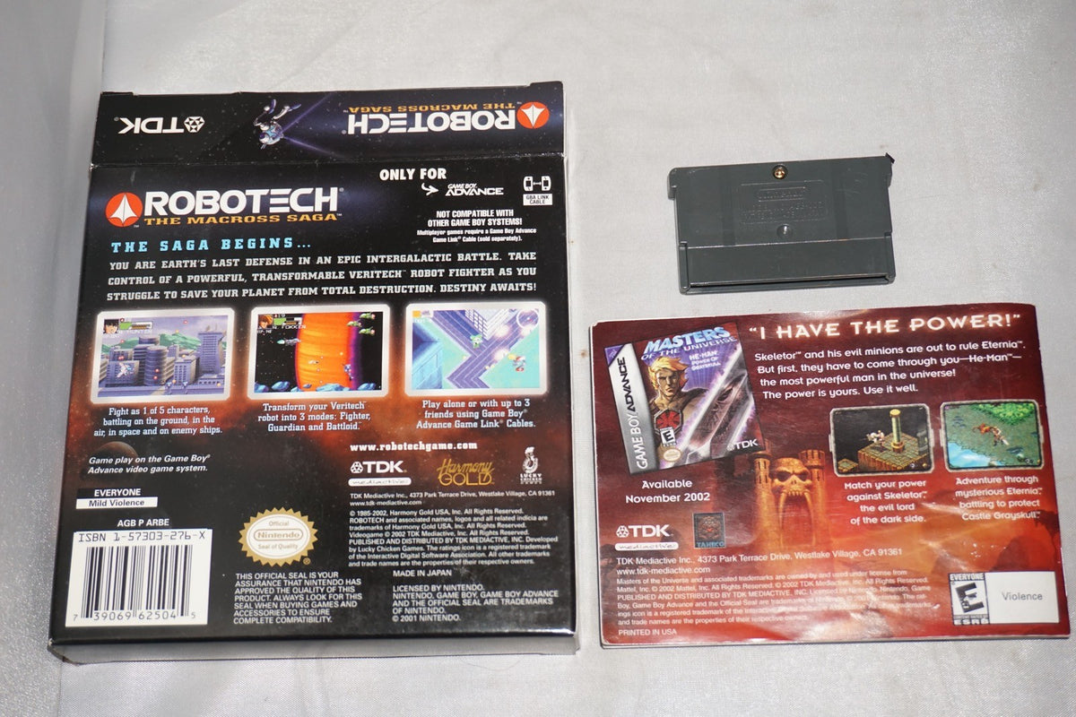 Robotech Macross Saga (Gameboy Advance GBA Game Boy) Complete CIB Authentic