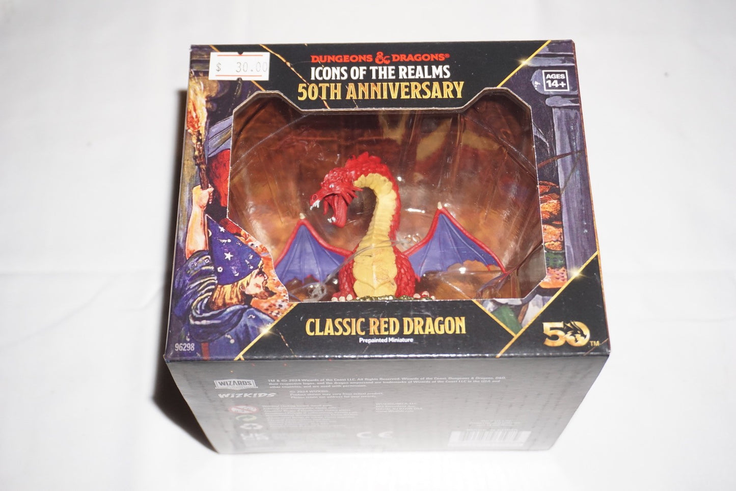 Icons of the Realms: 50th Anniversary Classic Red Dragon Miniature D&D NEW