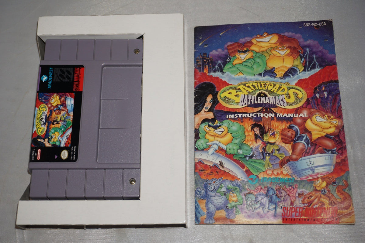 Battletoads In Battlemaniacs (Super Nintendo SNES) Complete in Box CIB