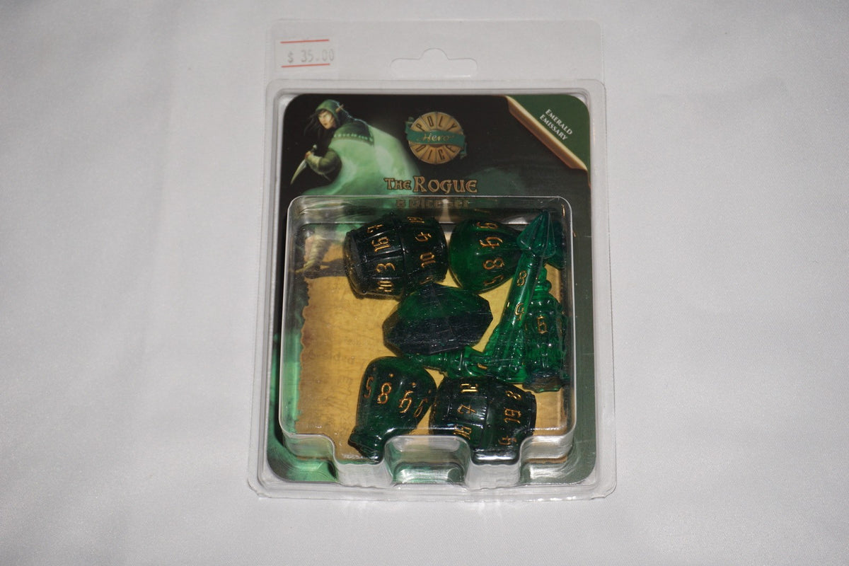 PolyHero Rogue 8 Dice Set Emerald Emissary NEW Sealed