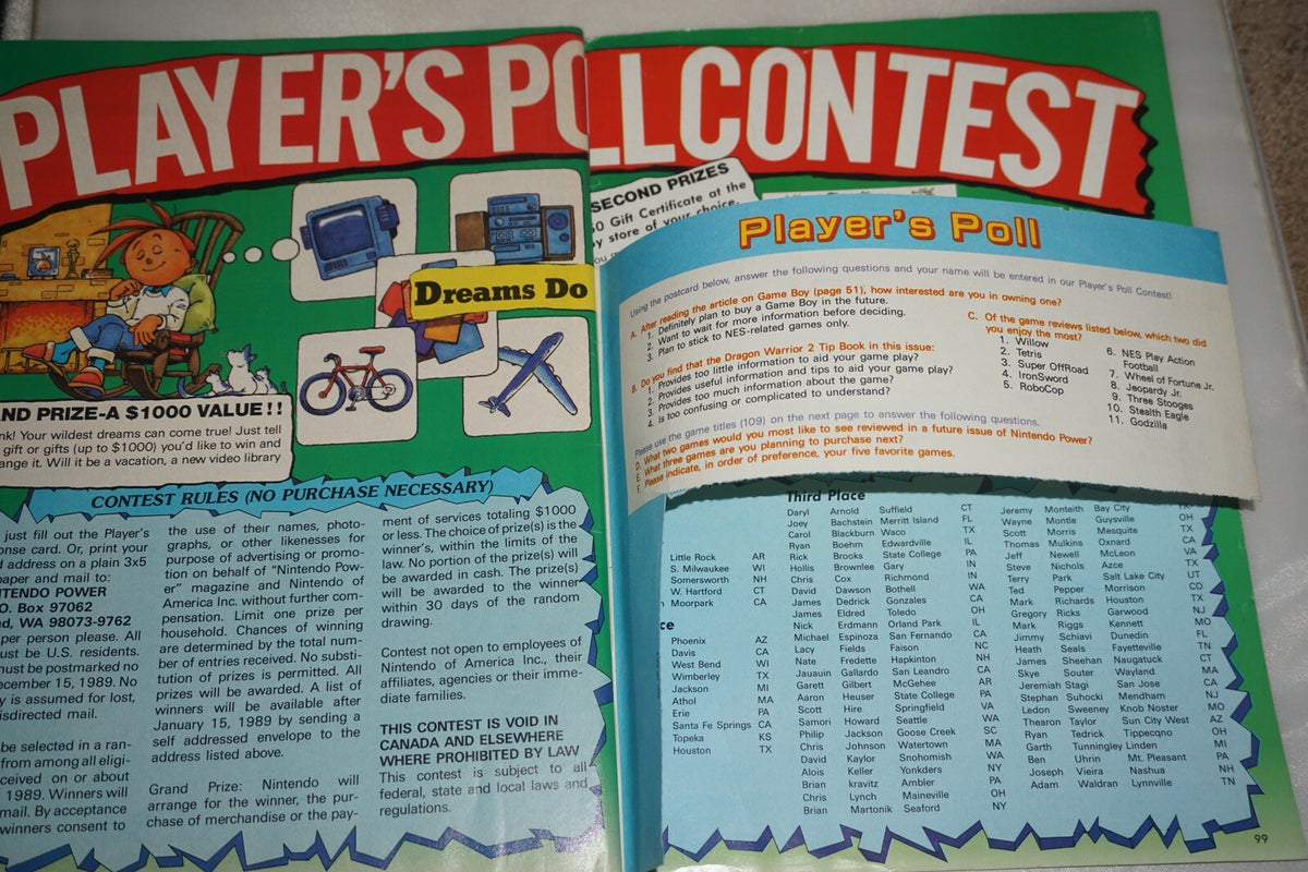 November/December 1989 Tetris Nintendo Power Magazine #8