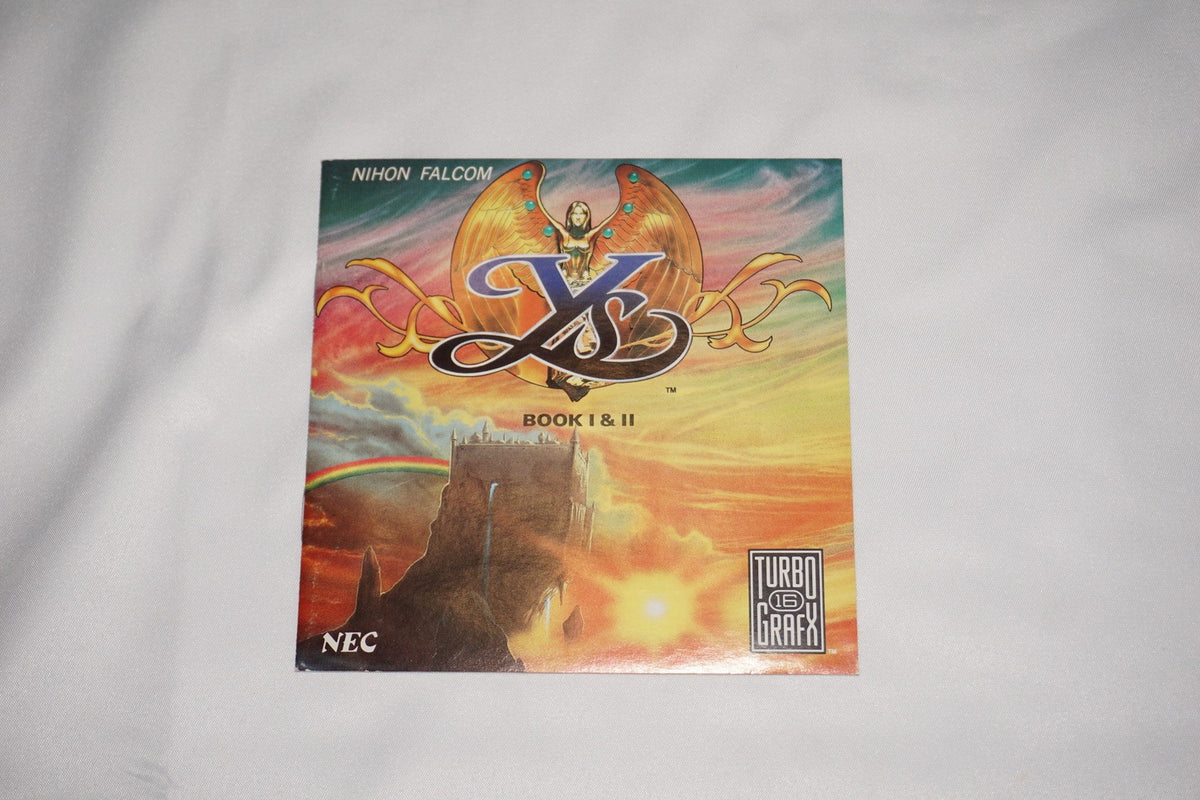Ys Books I & II 1 2 (Turbo Grafx 16 Turbografx tg16) Manual ONLY NO GAME