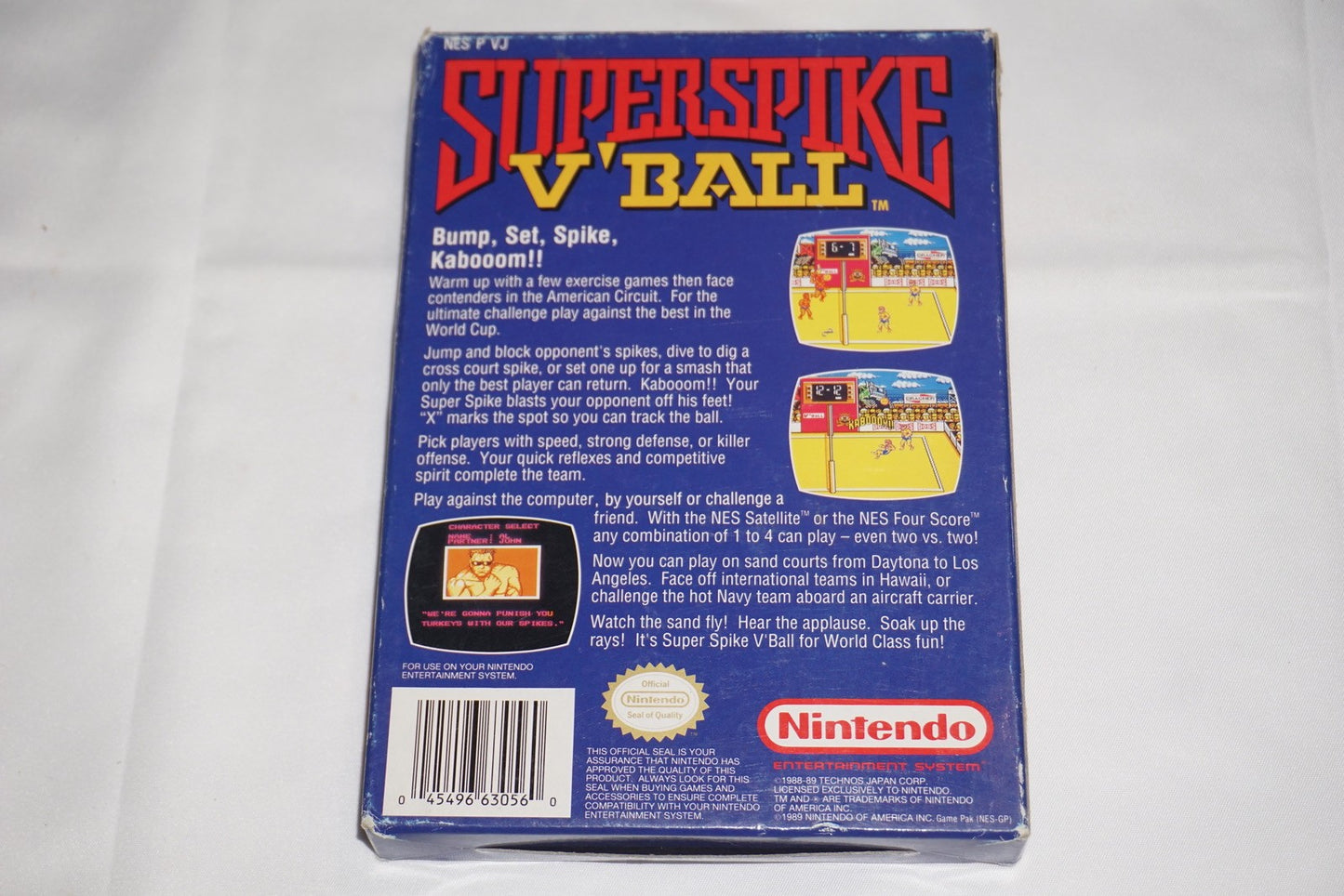 Super Spike V'Ball Volleyball (Nintendo NES) Complete in Box CIB