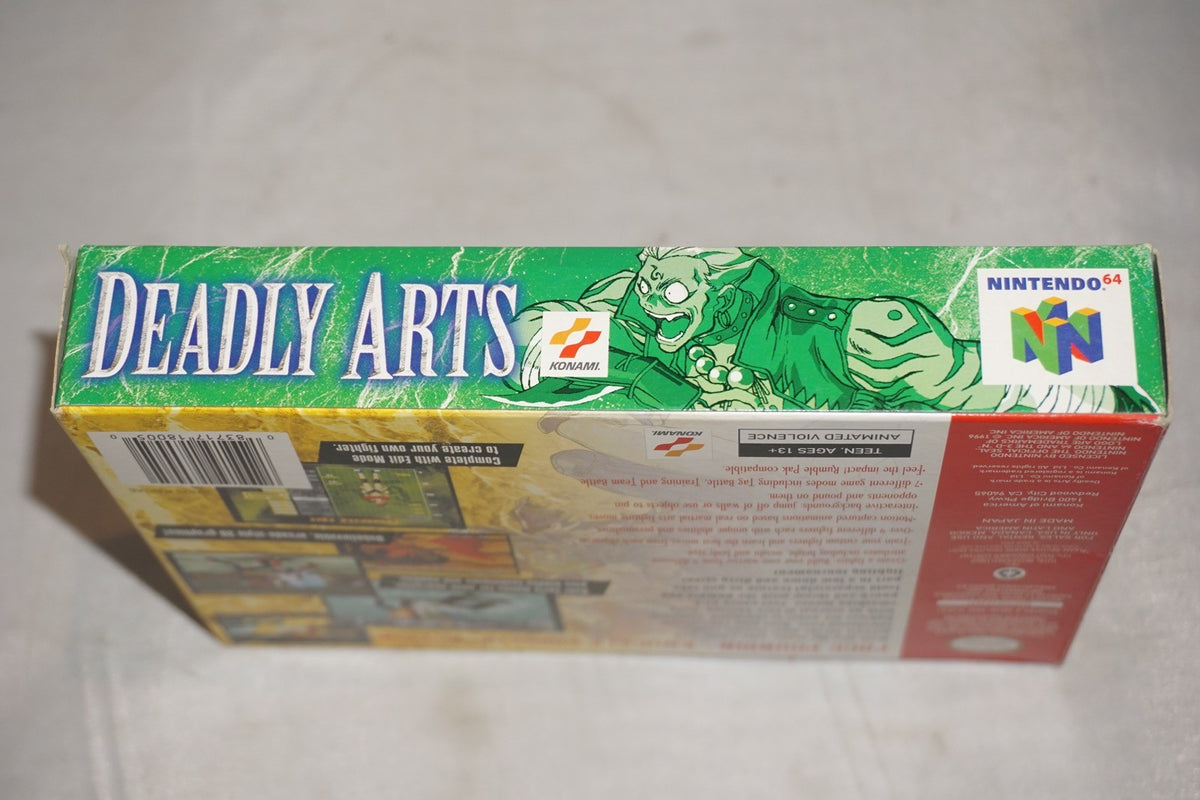 Deadly Arts (Nintendo 64 N64) Complete in Box w/ Reg Card CIB