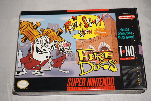 Ren & Stimpy Show: Fire Dogs (Super Nintendo SNES) Complete in Box CIB