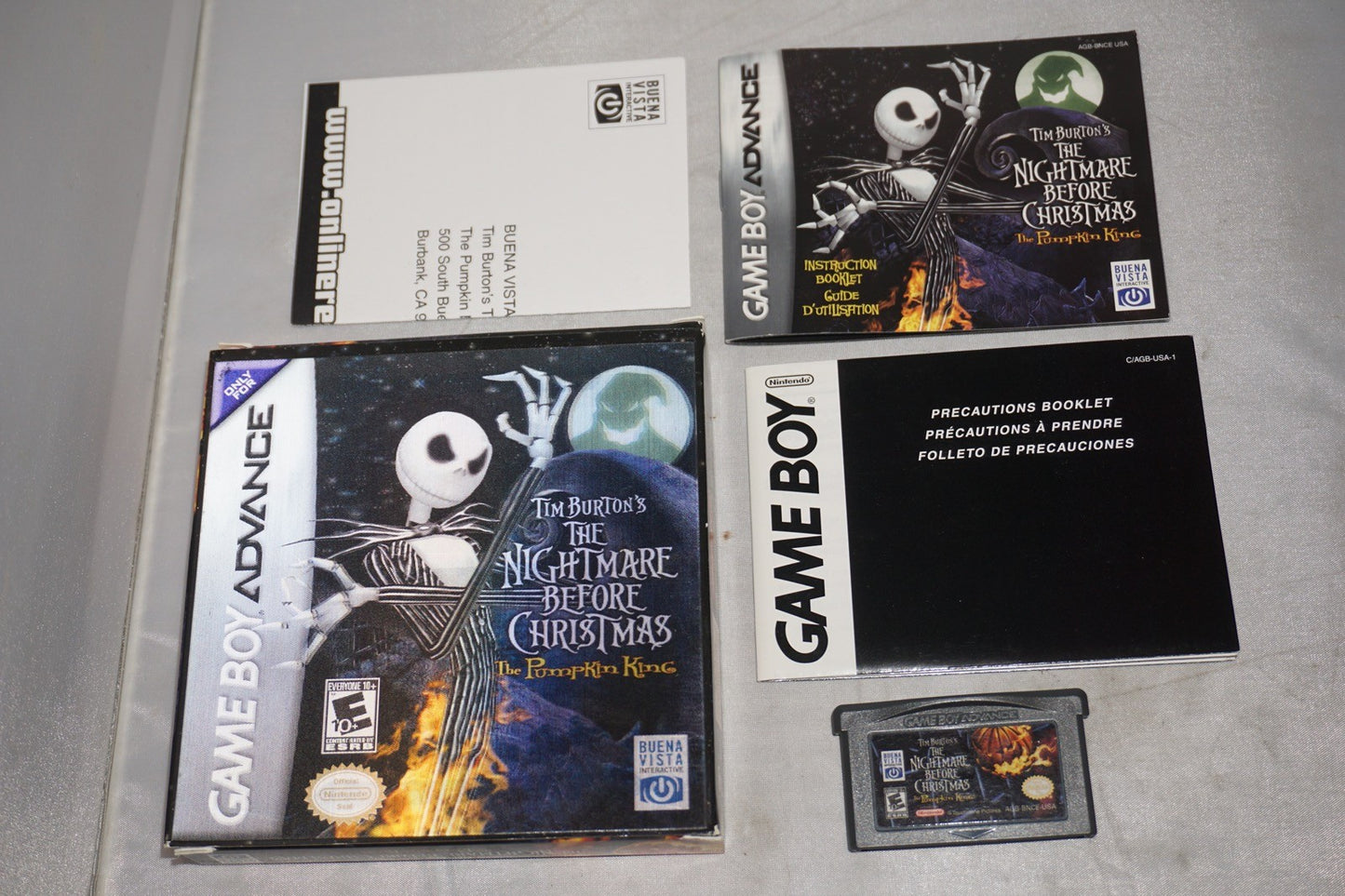 Nightmare Before Christmas (Gameboy Advance GBA Game Boy) Complete Authentic