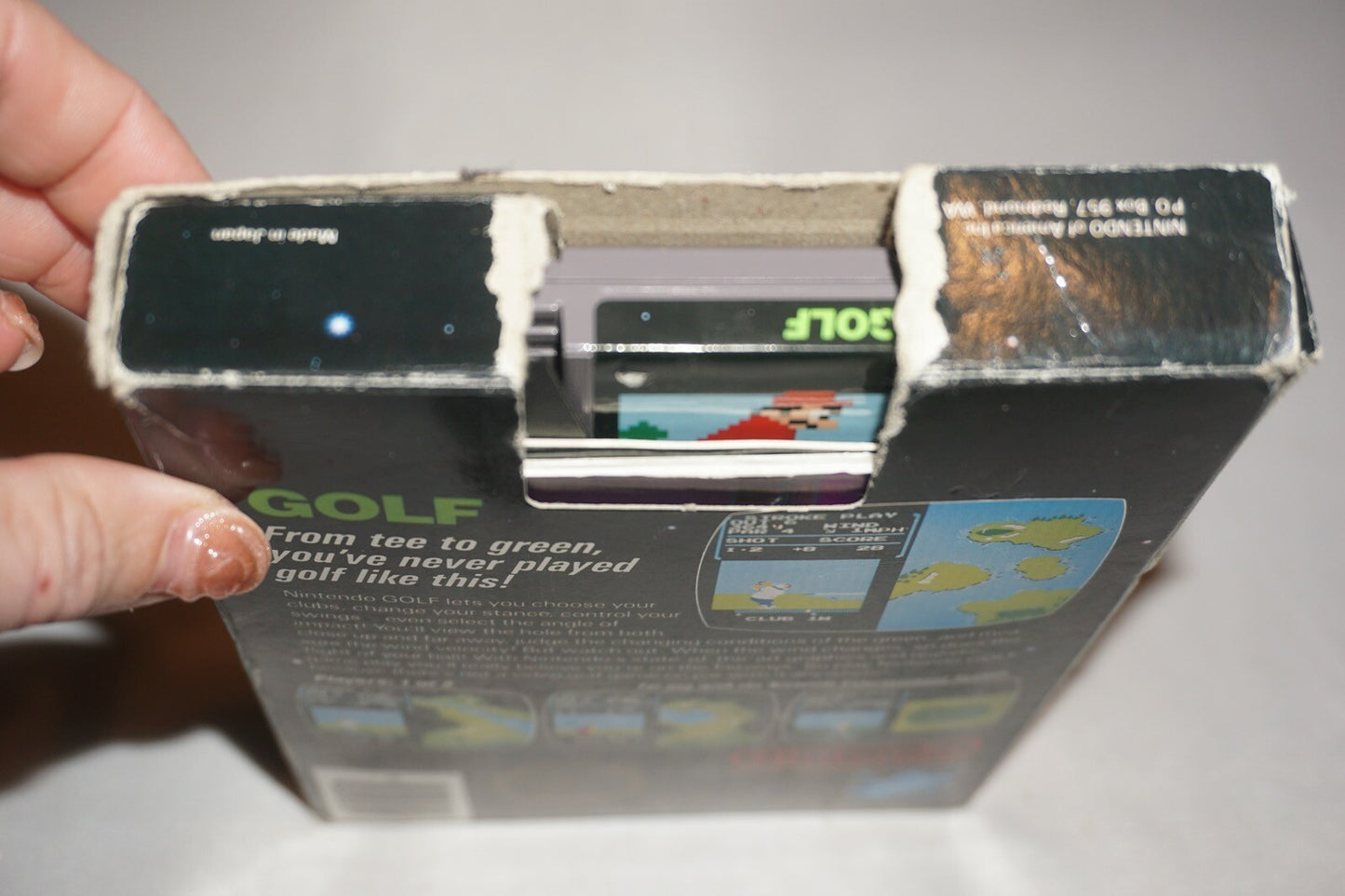 Golf STICKER (Nintendo NES) Complete in Box CIB #8