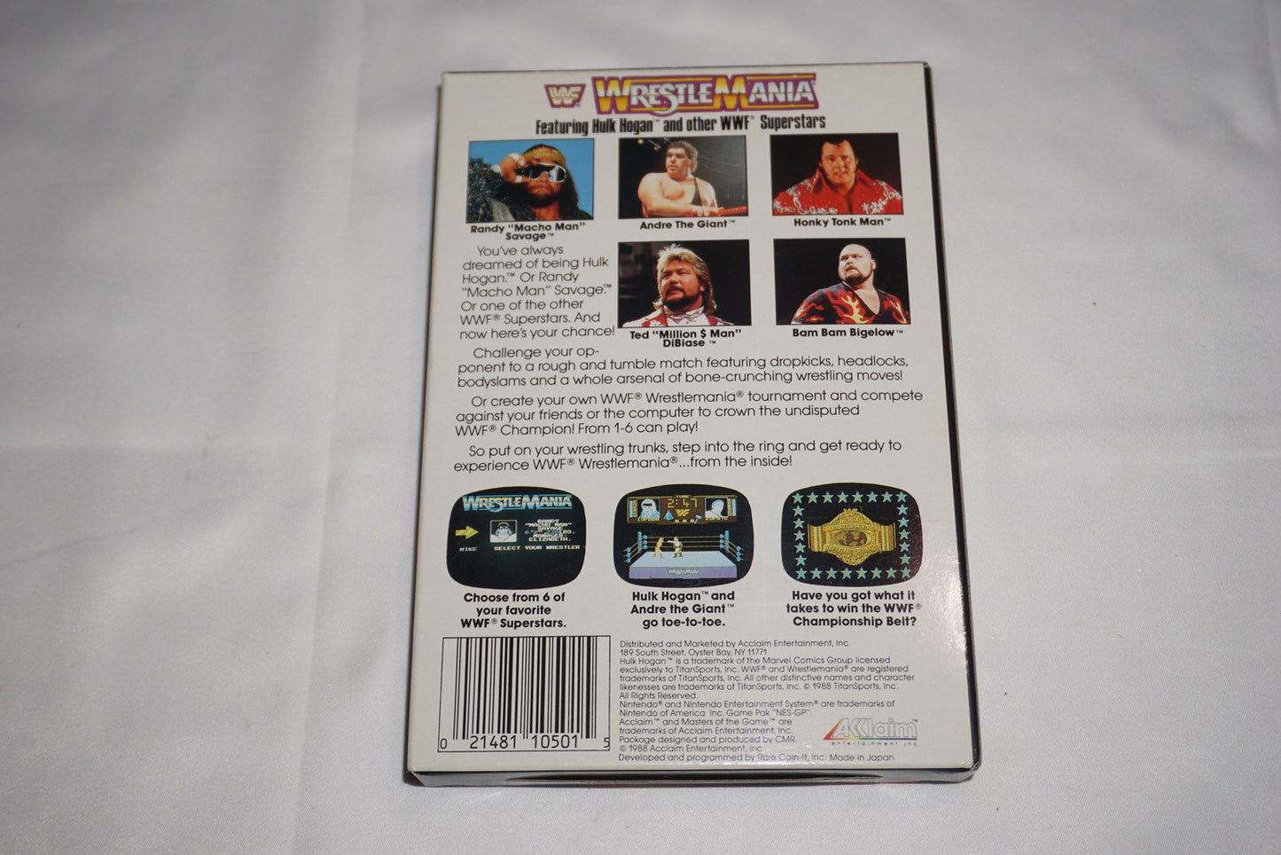 Wrestlemania WWF WWE (Nintendo NES) Complete in Box CIB