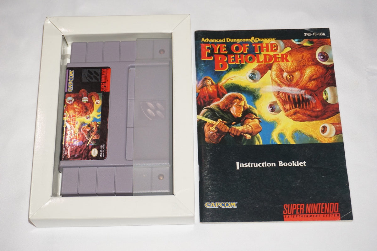 Advanced Dungeons & Dragons Eye of  Beholder (Super Nintendo SNES) Complete CIB