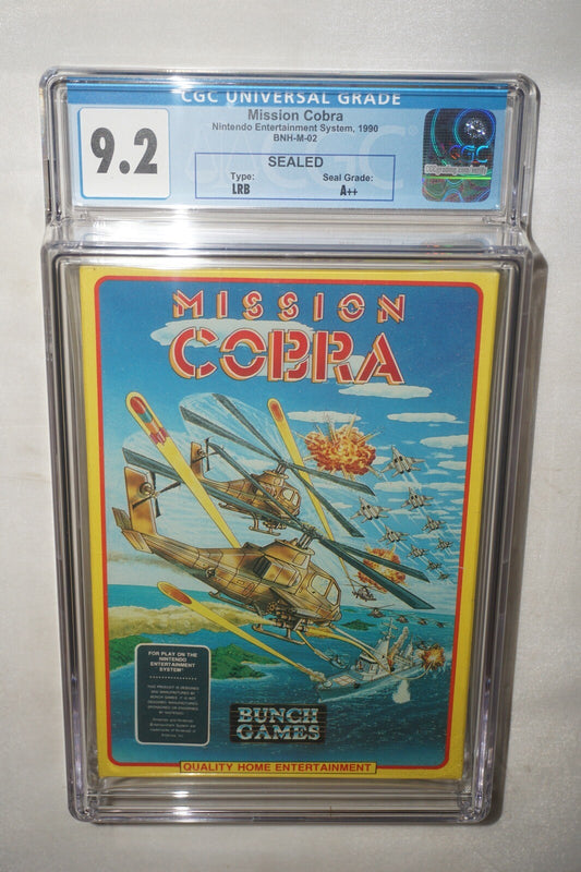 Mission Cobra (Nintendo NES) CGC 9.2 A++ NEW Sealed