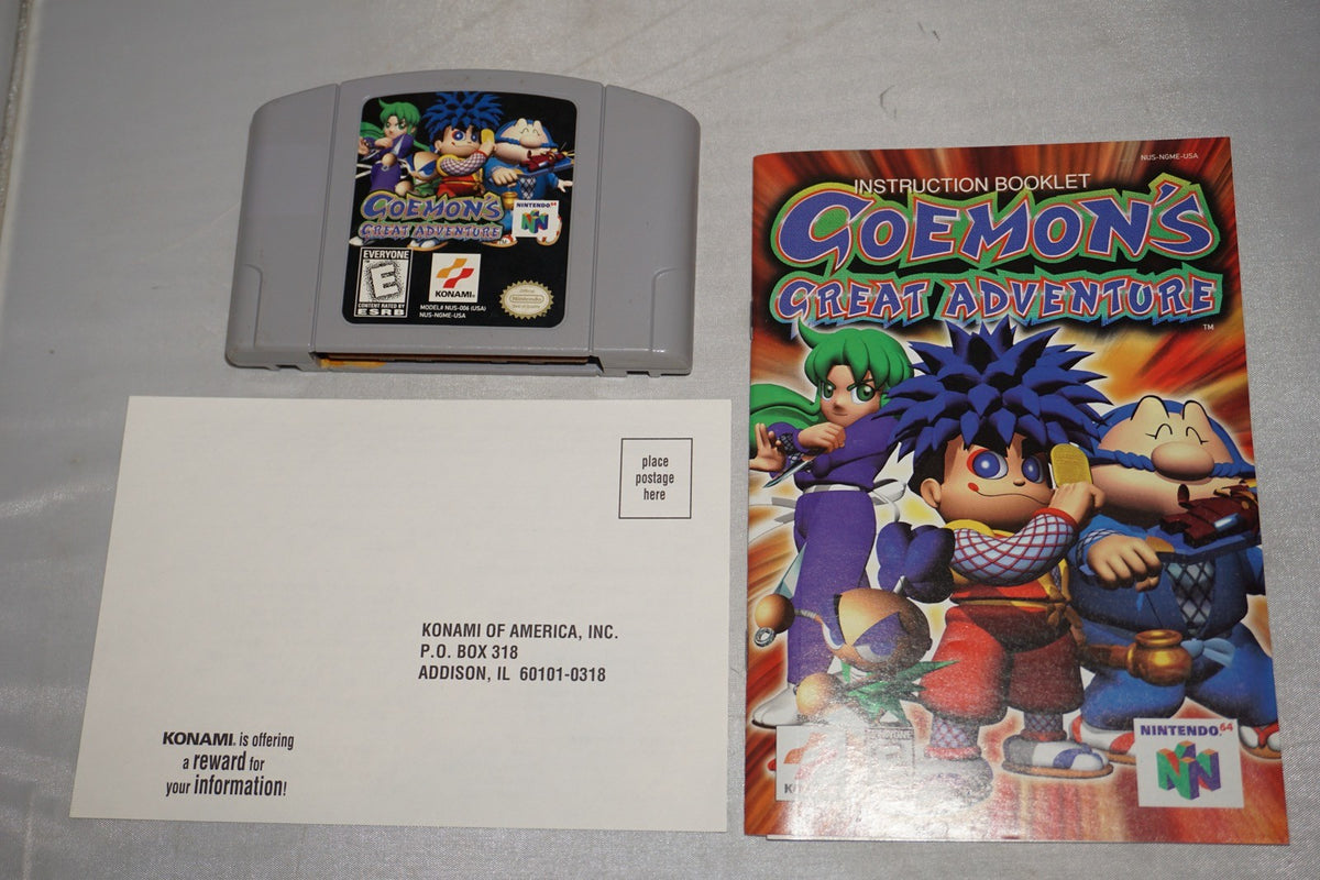 Goemon's Great Adventure (Nintendo 64 N64) Complete in Box w/ Reg Card CIB