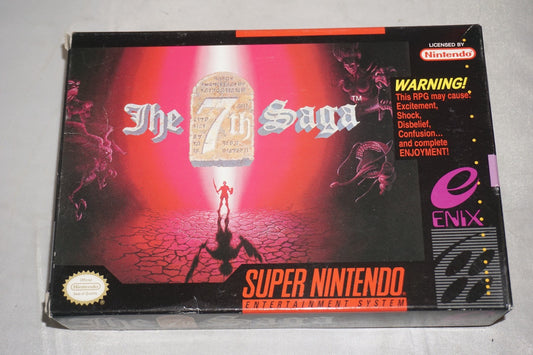 7th Saga (Super Nintendo SNES) Complete in Box w/ Map & Reg Card CIB