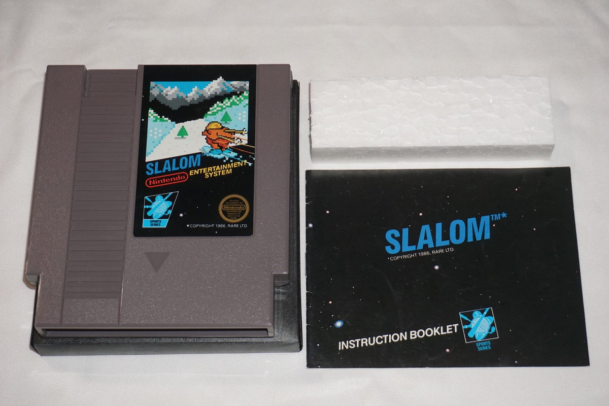 Slalom Hangtab 5 Screw (Nintendo NES) Complete in Box CIB