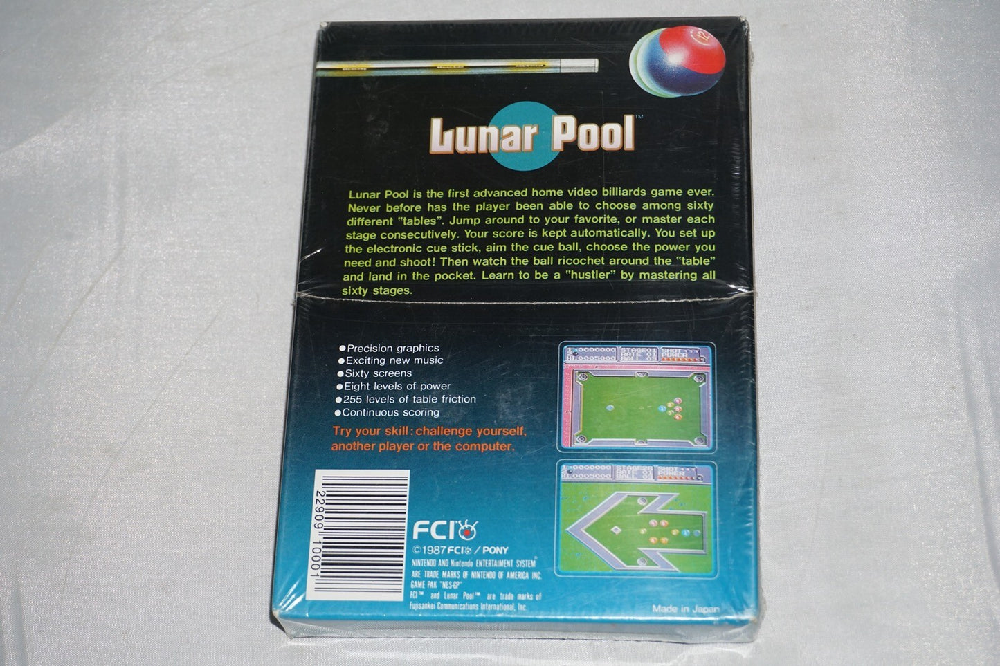 Lunar Pool (Nintendo NES) NEW Factory Sealed