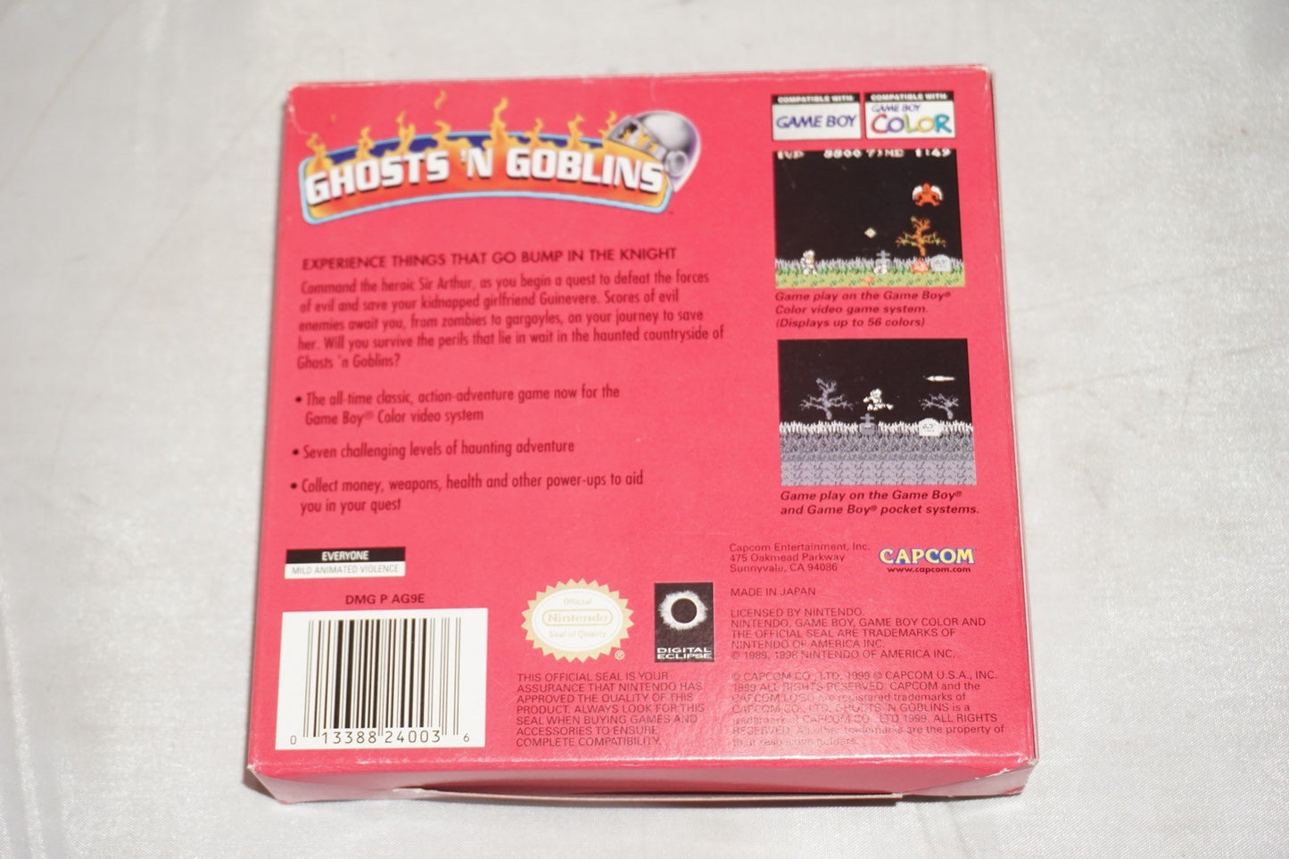 Ghosts N Goblins  (Nintendo Gameboy Color Game Boy GB) Complete CIB