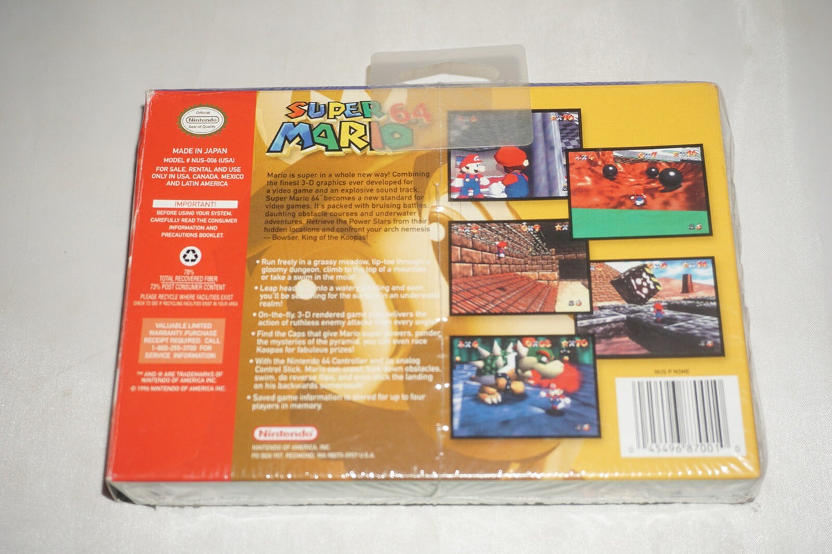 Super Mario 64 (Nintendo 64 N64) Complete in Box CIB Near Mint