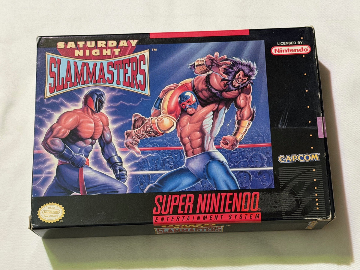 Saturday Night Slam Masters (Super Nintendo SNES) Complete in Box CIB