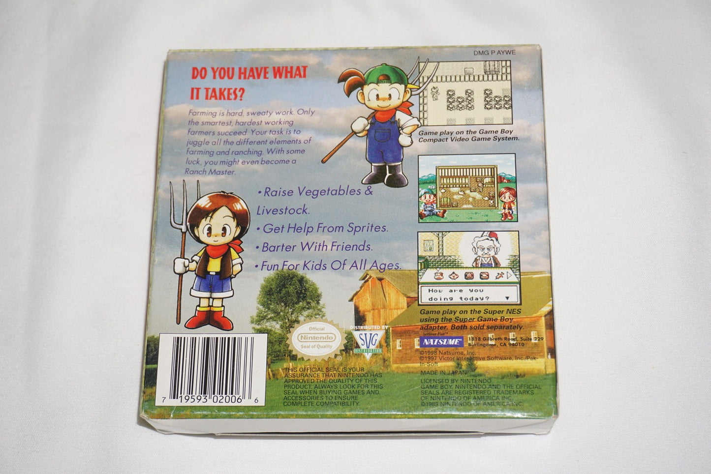 Harvest Moon (Nintendo Game Boy Game Boy) Complete in Box CIB