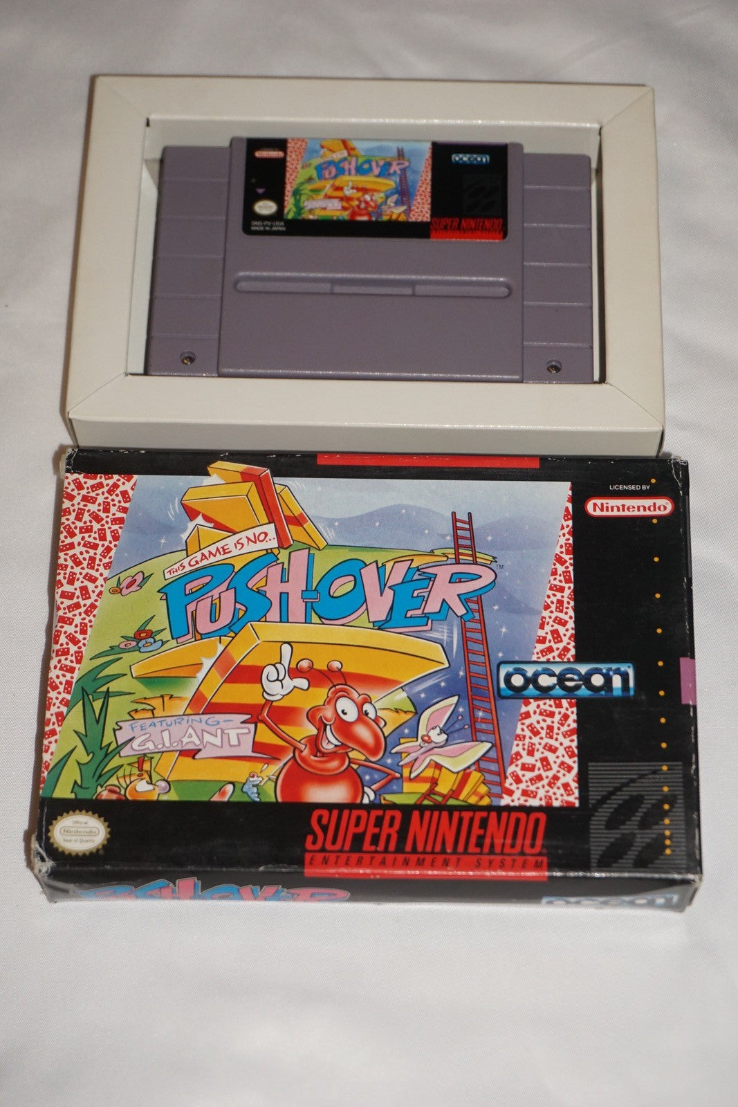 Pushover (Super Nintendo SNES) with Box No Manual