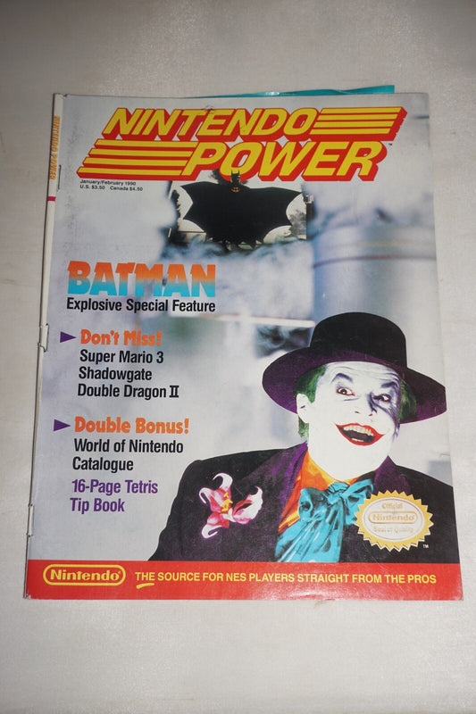 January/February 1990 Batman Nintendo Power Magazine #2 Poster