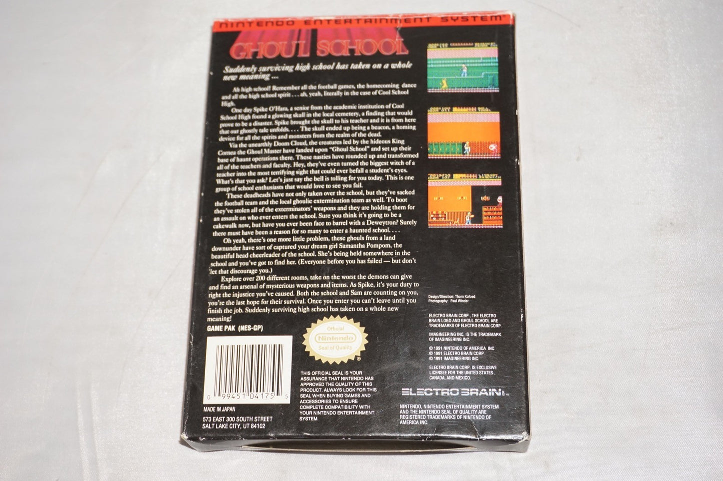 Ghoul School (Nintendo NES) Complete in Box w/ Reg Card CIB