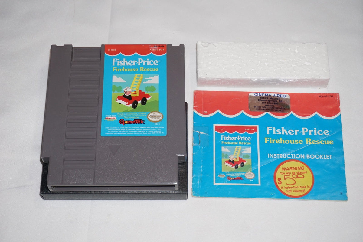 Fisher Price Firehouse Rescue  (Nintendo NES) Complete in Box CIB