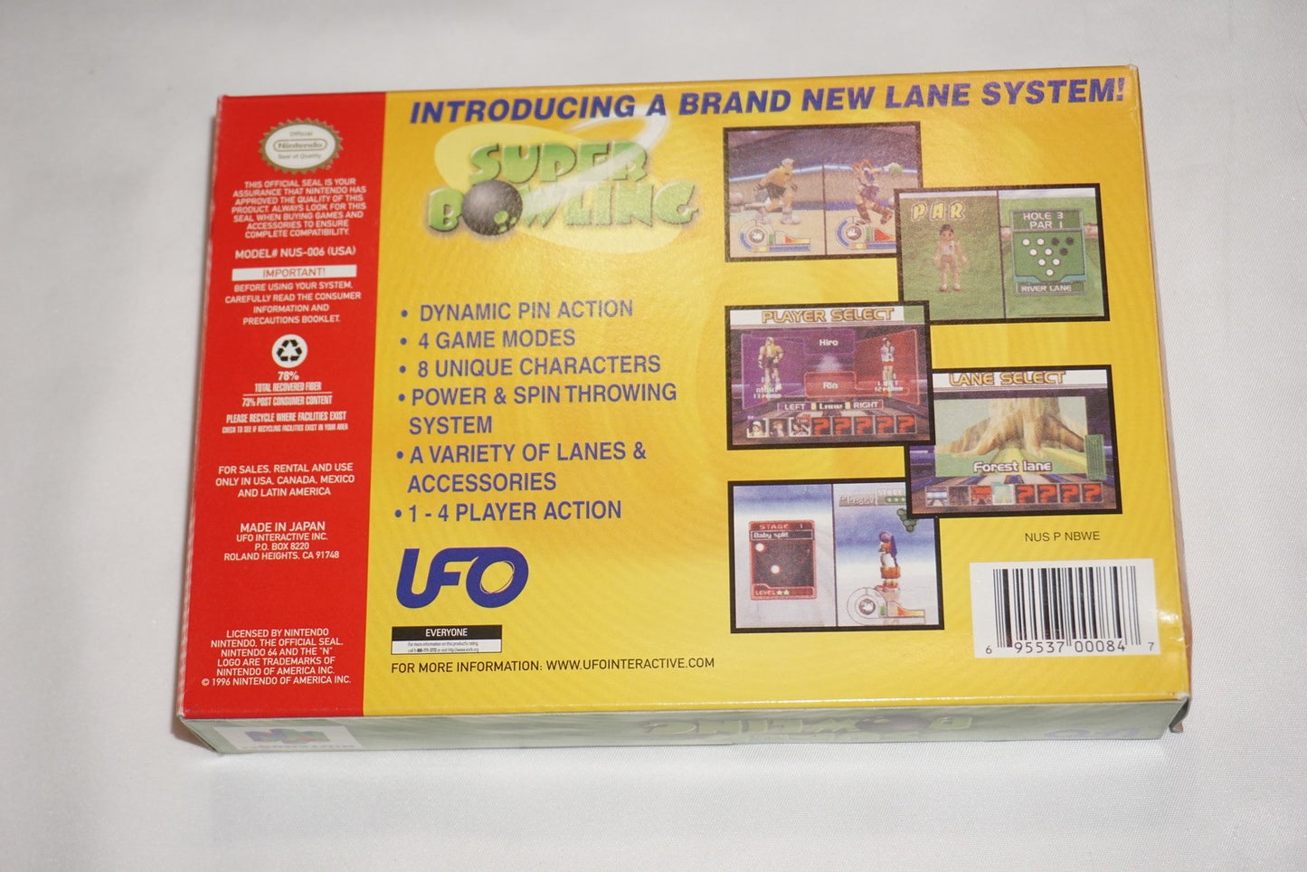 Super Bowling (Nintendo 64 N64) Complete in Box CIB Authentic