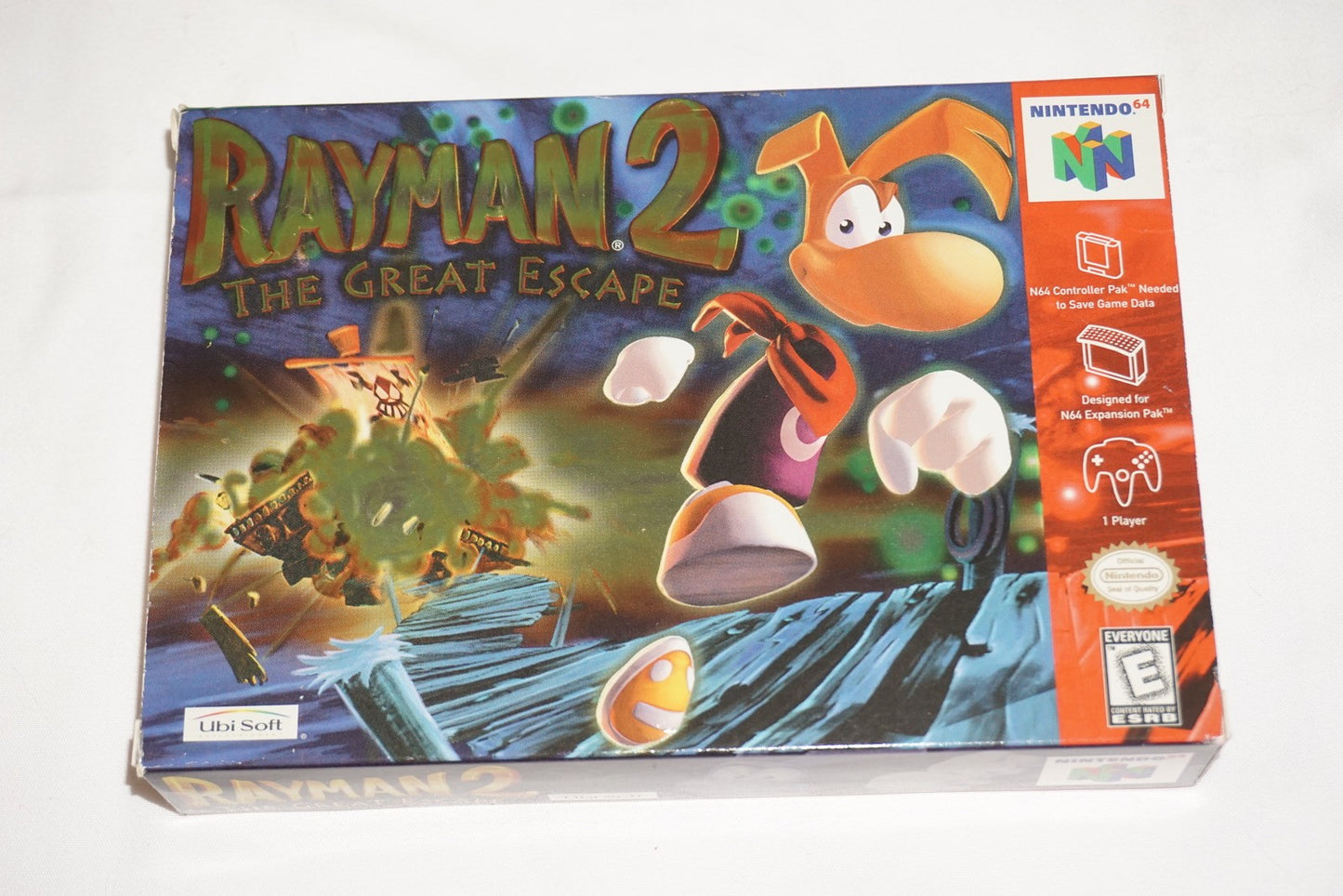 Rayman 2 (Nintendo 64 N64) Complete in Box w/ Reg & Tattoo Variant CIB