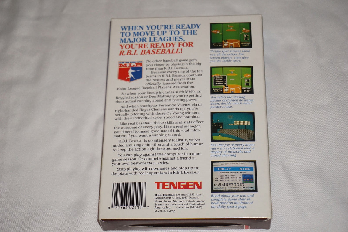R.B.I Baseball 1 RBI Tengen (Nintendo NES) Complete in Box CIB