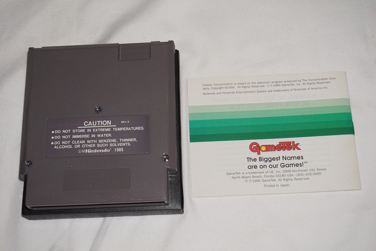 Classic Concentration (Nintendo NES) Complete in Box CIB