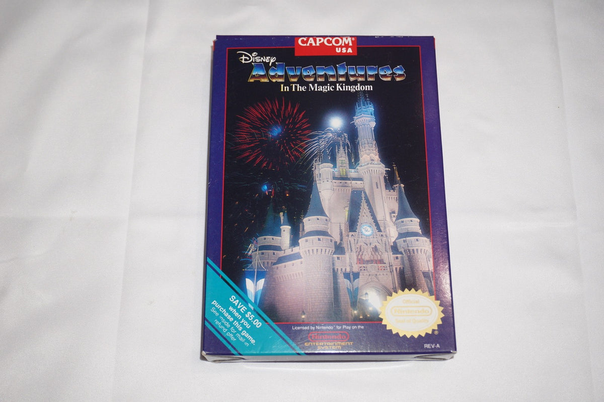 Disney Adventures in Magic Kingdom (Nintendo NES) Complete Mega Man Sticker CIB