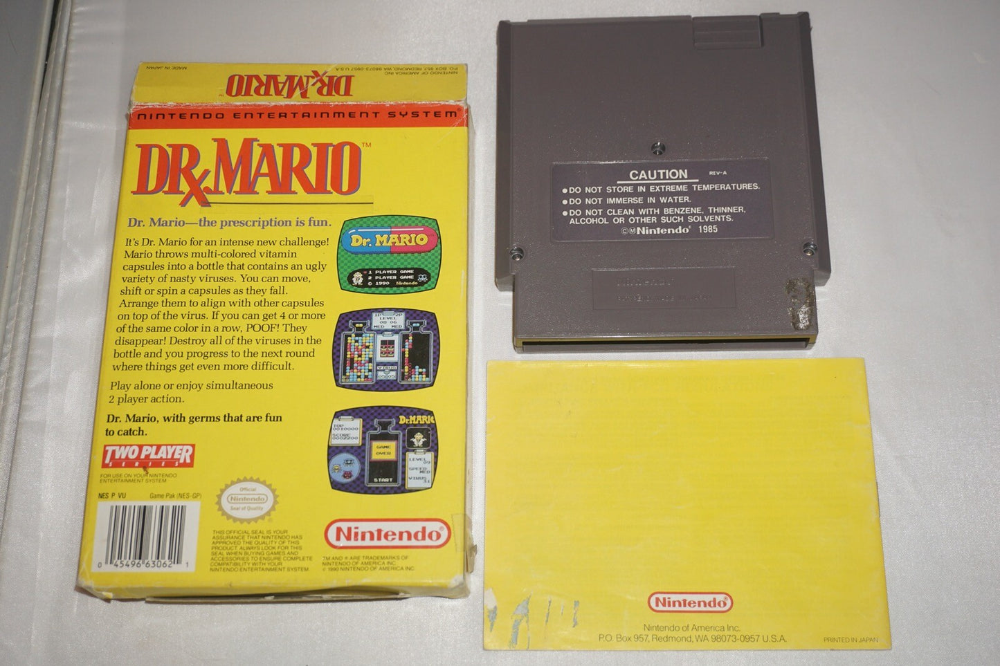 Dr Mario (Nintendo NES) Complete in Box CIB Near Mint #4