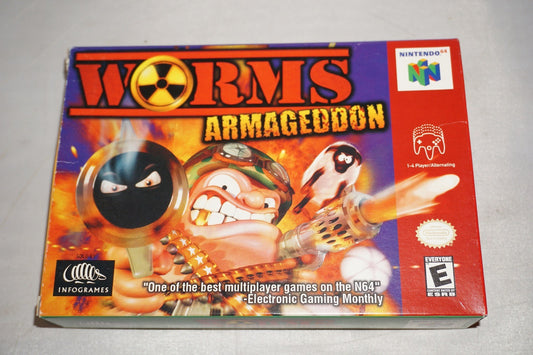 Worms Armageddon (Nintendo 64 N64) with Box No Manual