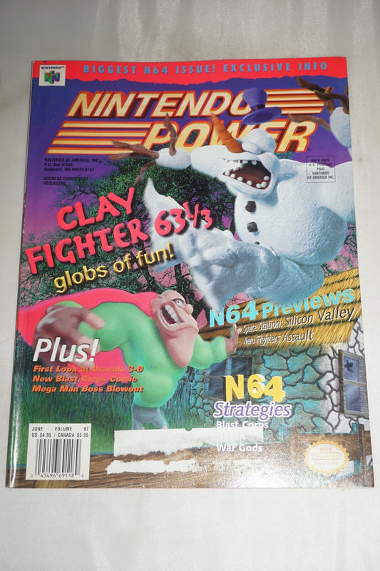 Nintendo Power Vol 97 Clay Fighter 63 1/3 Magazine #3 Poster
