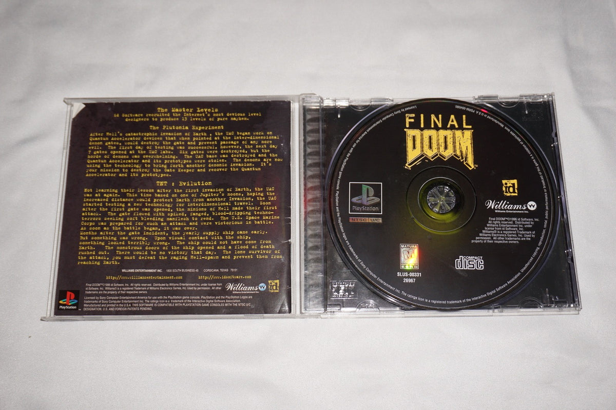 Final Doom (Sony Playstation 1 ps1) Complete w/ Reg Card
