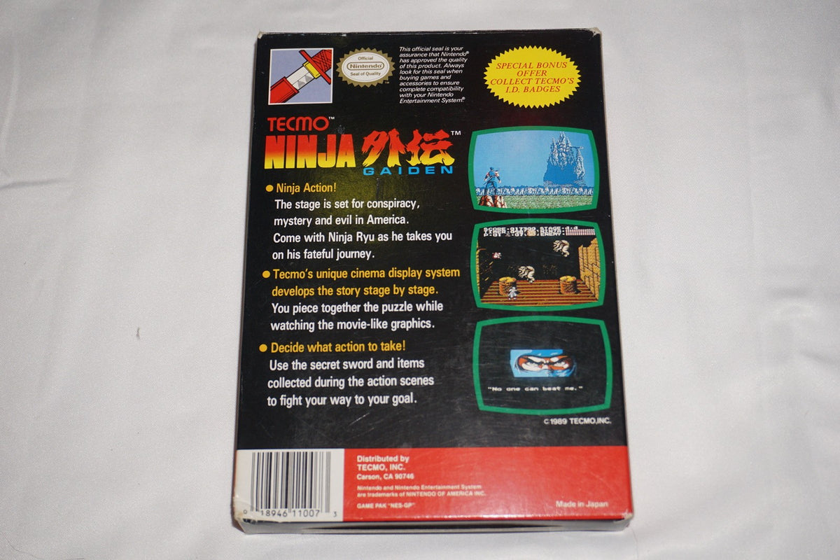 Ninja Gaiden 1 (Nintendo NES) Complete in Box CIB