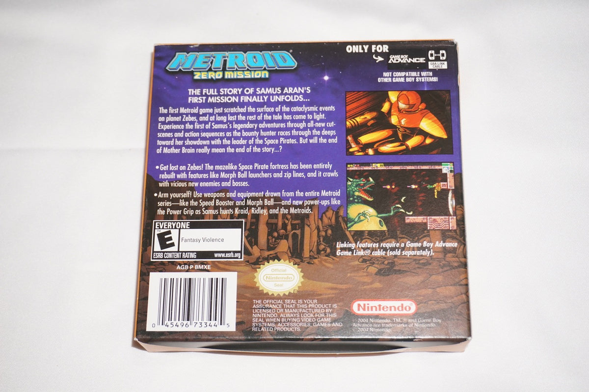Metroid Zero Mission (Gameboy Advance GBA) Complete CIB Authentic