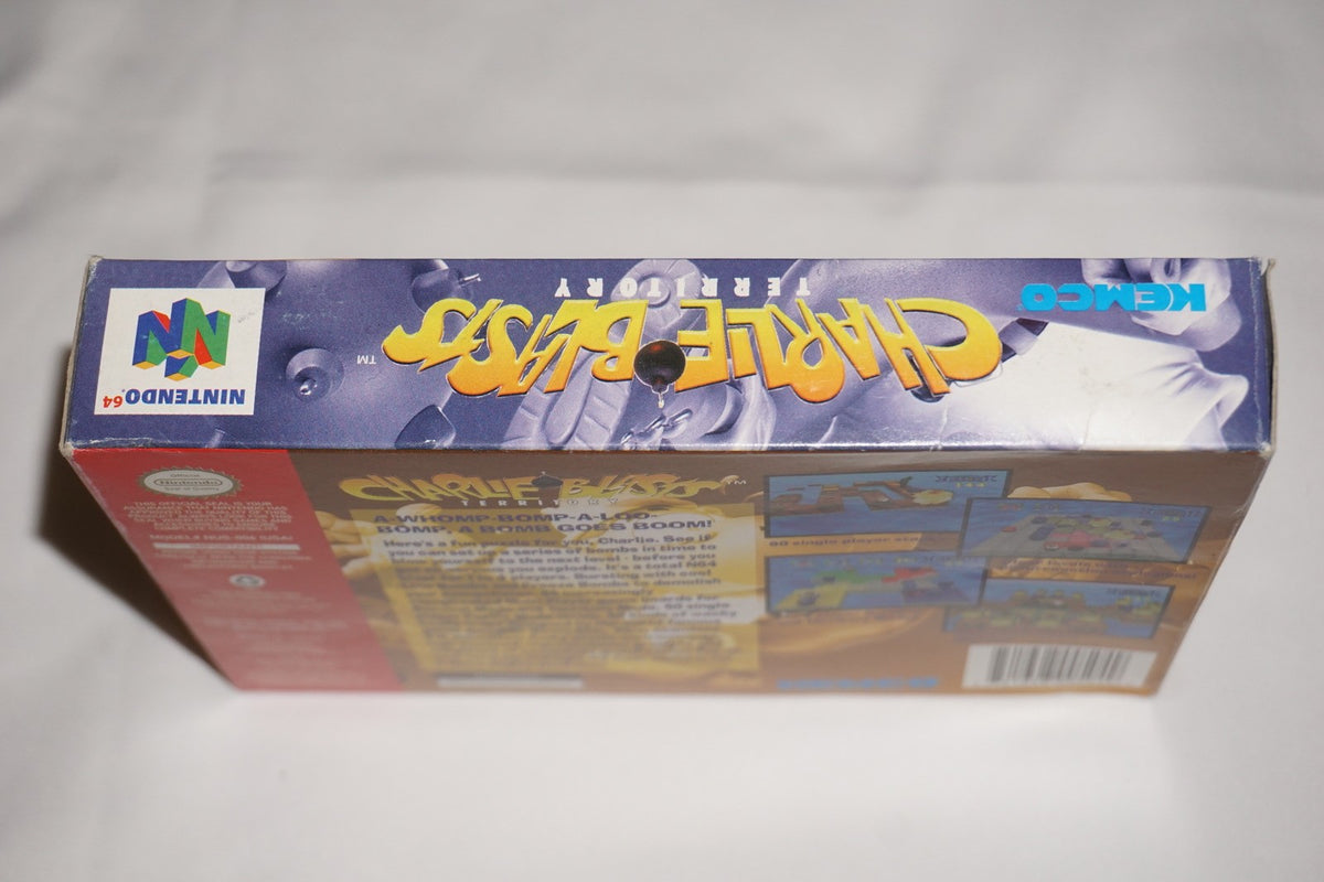 Charlie Blasts Territory (Nintendo 64 N64) Complete in Box w/ Reg Poster CIB