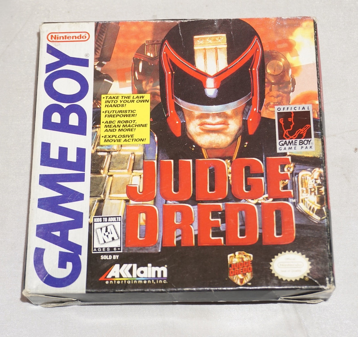 Judge Dredd (Nintendo Gameboy Game Boy GB) Complete CIB Authentic