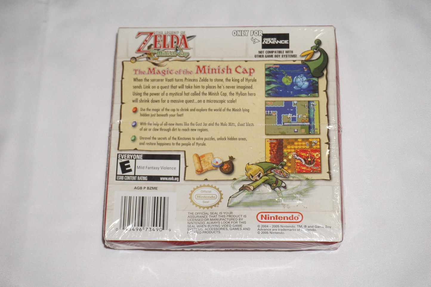 Legend of Zelda: The Minish Cap (Gameboy Advance Game Boy GBA) NEW Sealed