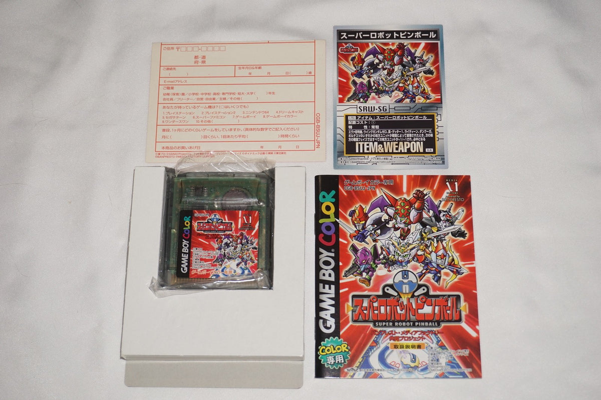 Super Robot Pinball (Game Boy Color GameBoy) Complete in Box CIB Japan Import